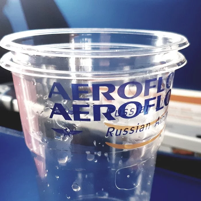 Metal knives and disposable cups - My, Aeroflot, Ecology, Waste recycling