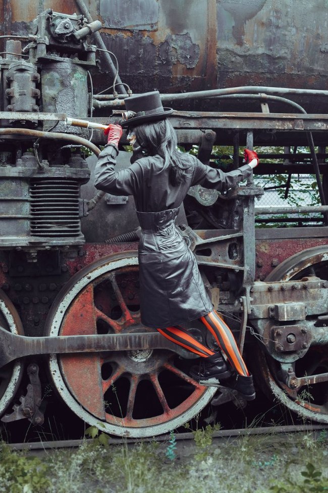 Cosplay Rabbit from Steam Powered Giraffe - My, Cosplay, Steam Powered Giraffe, Music, Leather, A train, Rostov-on-Don, Tanibata, Steampunk, Longpost