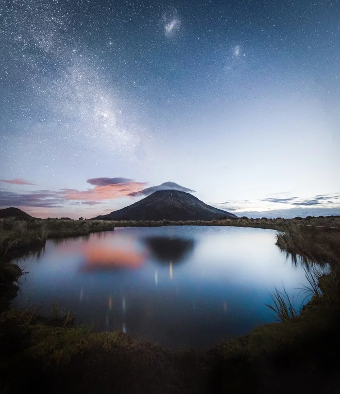 Milky Way and Magellanic Clouds - Space, Milky Way, Magellanic Clouds, The photo, New Zealand