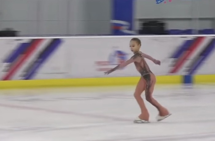 I want to know everything #546. For the first time in history, the 11-year-old figure skater officially performed a quadruple jump. This is our Veronica Zilina - Want to know everything, Figure skating, Figure skaters, Youth, Age, Well done, Positive, Video, GIF, Longpost