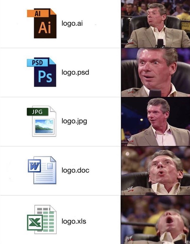 When I asked the customer to send a vector logo - Design, Logo, Professional humor