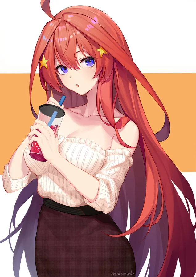 Itsuki Nakano - Anime, Art, Anime art, Nakano Itsuki, The Quintessential Quintuplets, Gotoubun no hanayome, Girls, Pixiv