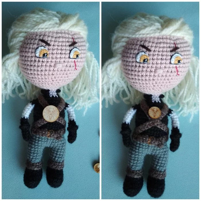 Knitted Geralt - My, Geralt of Rivia, Witcher, With your own hands, Needlework without process, Crochet, The photo, Fantasy, Longpost