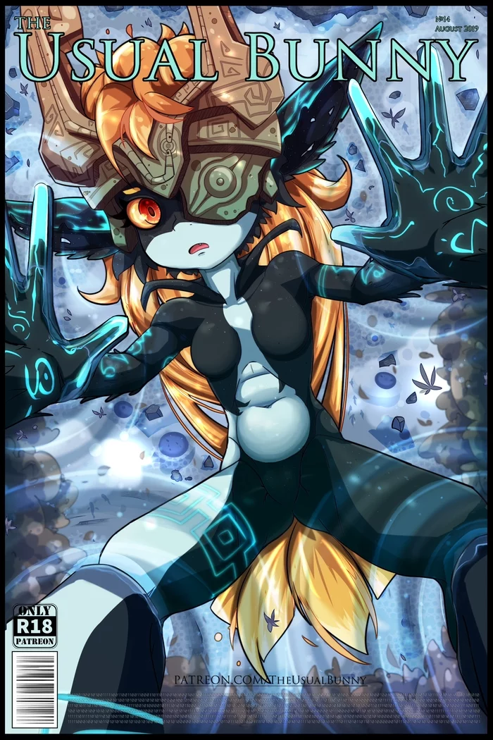 Midna (Reflection) - NSFW, Моё, Theusualbunny, Anime Art, Аниме, Арт, Midna, The Legend of Zelda