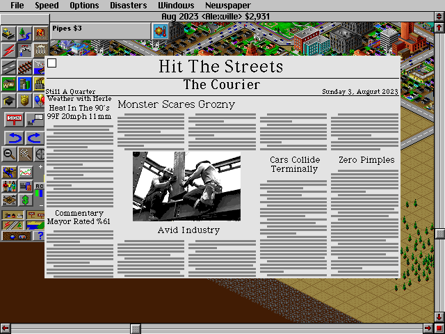 Completed the computer city after twenty years - My, Simcity 2000, Find, Nostalgia, Children's drawings, Remembering old games, City-building simulator, GIF, Longpost