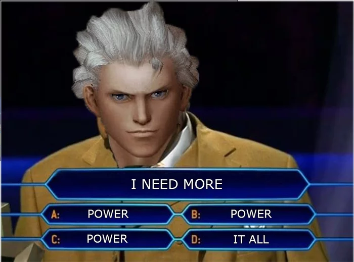 To answer correctly you need more MOTIVATION - SIIM, Old games and memes, Games, Computer games, Virgil, Devil may cry