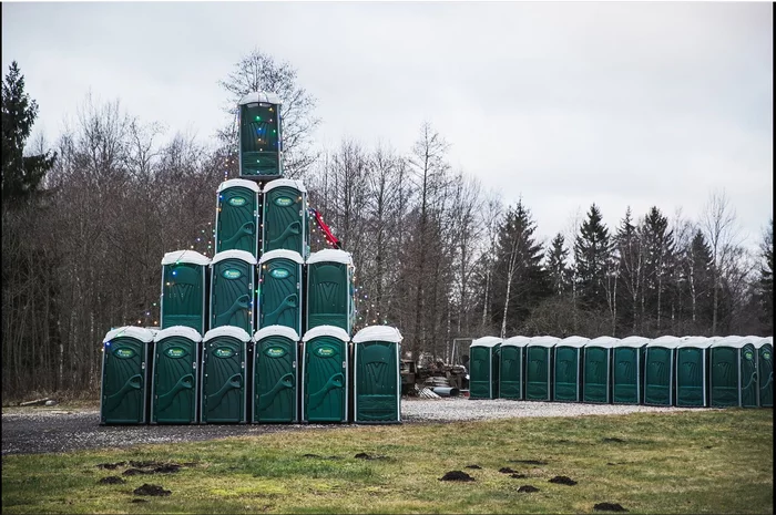 Christmas trees are different - Christmas trees, Christmas, New Year, You like the Christmas tree, Toilet, Longpost