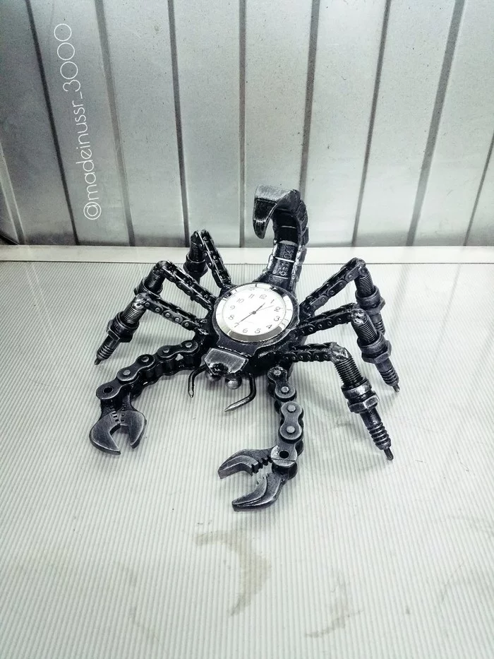 Scorpion King - My, Auto, Garage, Crafts, With your own hands, Clock, Scorpion, Longpost, Needlework with process