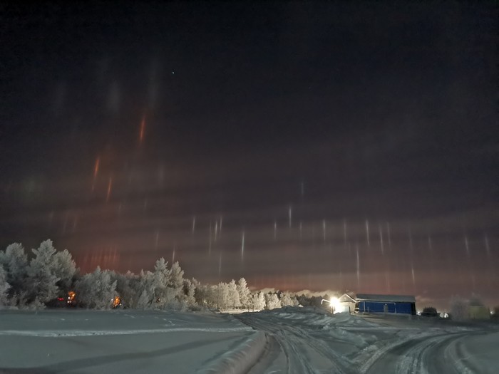 Light poles - My, freezing, Nenets Autonomous Okrug, Naryan-Mar, Light poles, Winter