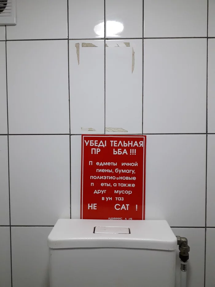 The story of one tablet - My, Public toilet, Garbage, Friend