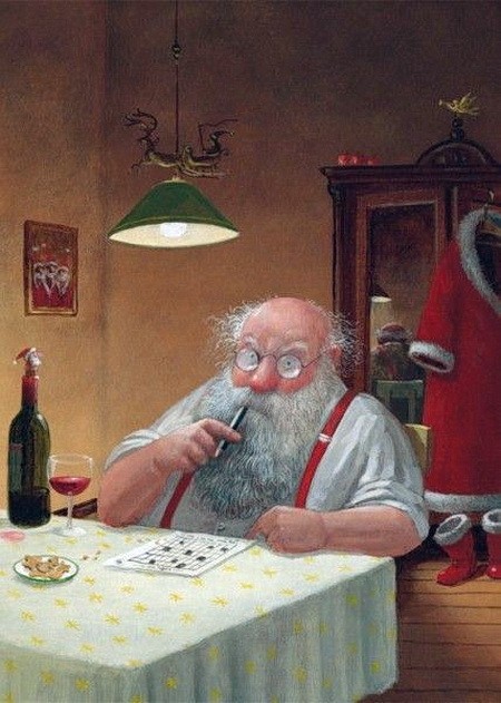 New Year's Gerhard Gluck - Art, Drawing, Caricature, New Year, A selection, Gerhard Gluck, Longpost