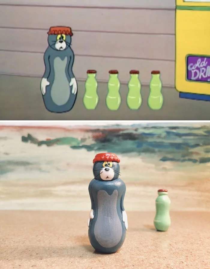 The next work of a Japanese artist who turns the most unfortunate moments of Tom and Jerry into sculptures - Figurines, Tom and Jerry, Cartoons, Longpost, Inouetable