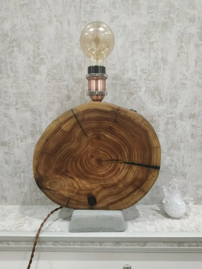 Reading lamp - Needlework with process, Longpost, Video, Desk lamp, Edison's lamp, Lamp, Karagach, Saw, My