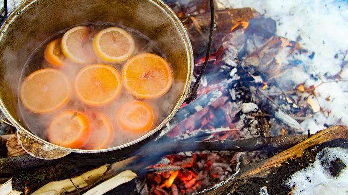 Mulled wine on the fire - My, Recipe, Mulled wine, Video recipe, Video, Longpost