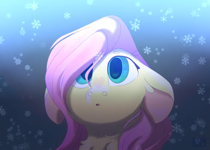 Снежинки - My Little Pony, PonyArt, Fluttershy, Glitterstar2000