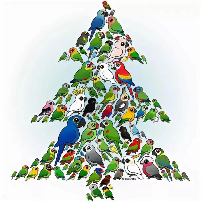 Happy New Year, everyone! - My, Holidays, New Year, Year of the Rat, Christmas trees, A parrot, Congratulation