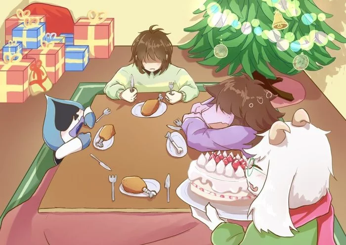 New Year's feast - Deltarune, Art, Games