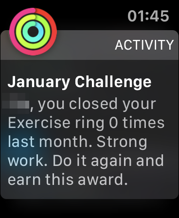 January Exercise Challenge (Almost) - My, Apple Watch, Mobility, Challenge, January