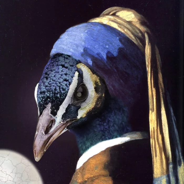 Peacock with a Pearl Earring - Peacock, Art, Photoshop