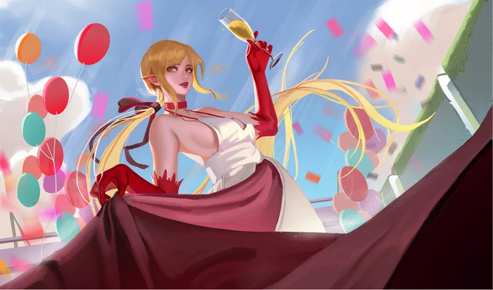 Kiss-Shot-Acerola-Orion-Heart-Under-Blade - Anime, Kizumonogatari, Monogatari series, Anime art, Kiss-Shot Acerola-orion Heart-under-blade