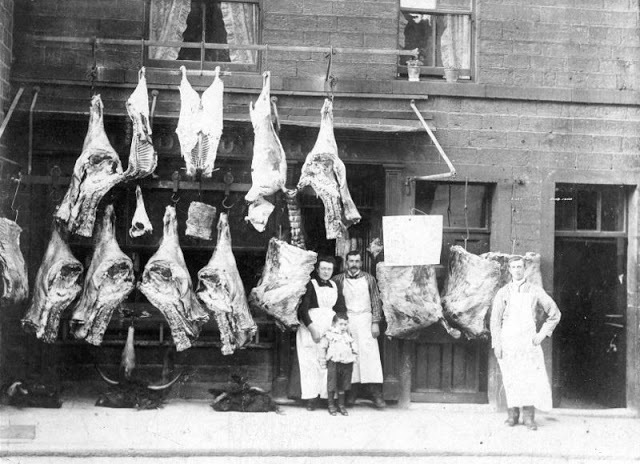 Butcher shop. England 19th century - England, Meat, Story, Vintag ES, Longpost, Butcher shop