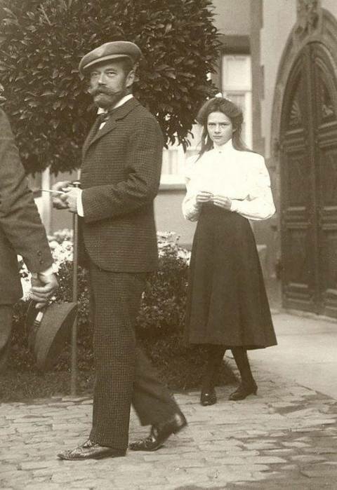 Николай II и Татьяна Старое фото, Россия, Император