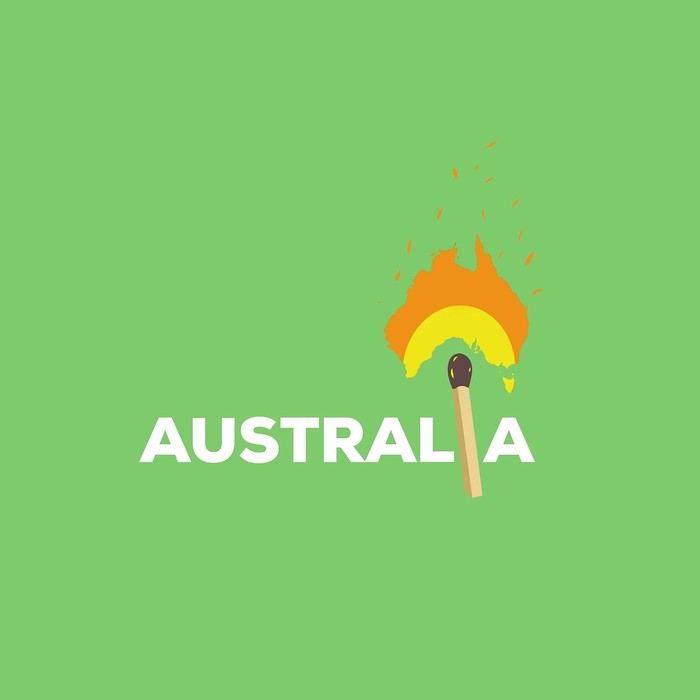 Australia is on fire - My, Design, Australia, Art, Poster