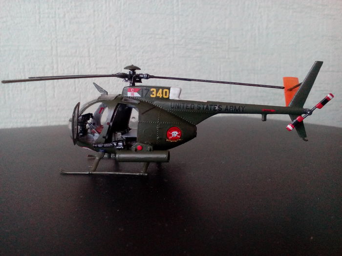 Screw. Minigun. Vietnam. Hughes OH-6 Cayuse - My, Stand modeling, Aircraft modeling, Prefabricated model, Modeling, Vietnam war, Helicopter, Longpost