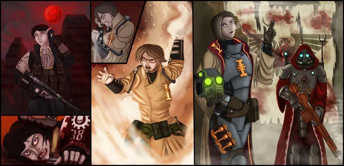 The story of a psyker - My, Wh Art, Comics, Warhammer, Warhammer 40k, Dark heresy, Primaris psyker, Skitarii