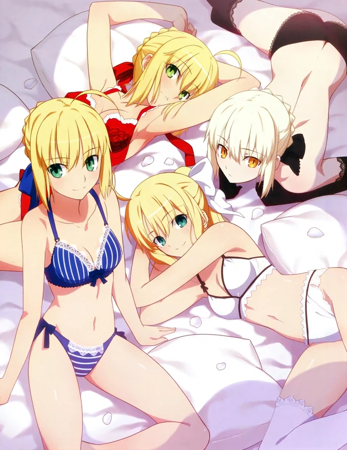 Saber pack - NSFW, Fate, Saber, Saber alter, Nero claudius, Saber lily, Artoria pendragon, Anime, Anime art