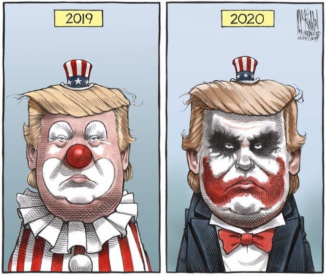 Joker Trump - Donald Trump, Joker, Politics, Caricature, 2020
