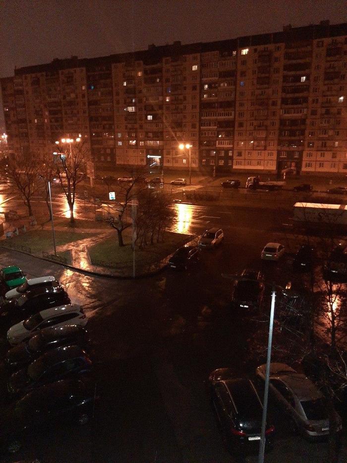 Aha-ha-ha, January what are you doing, stop it! - My, Saint Petersburg, Rain, January, Weather, No snow, View from the window, Video, Longpost