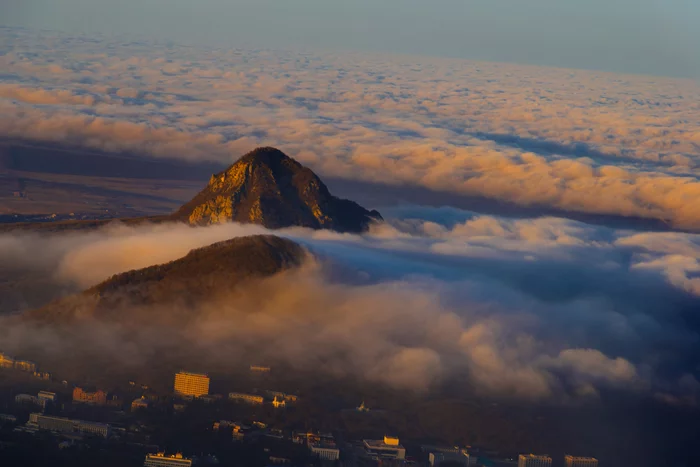 When bad weather hits the city - My, Clouds, The mountains, Zheleznovodsk, Bad weather