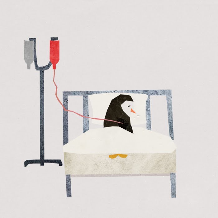 Sad penguin and a bottle of red - Art, Drawing, Penguins, Bottle, Friends, A selection, Longpost