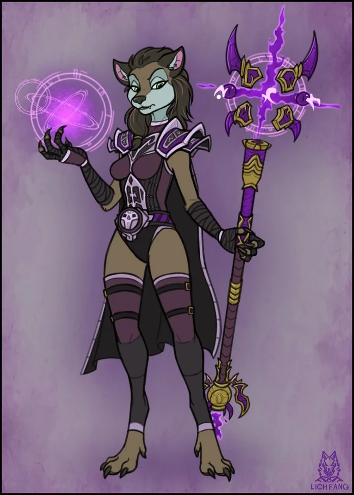 Mage - Furry, Anthro, Art, Furry edge, Lichfang, World of warcraft, Worgen