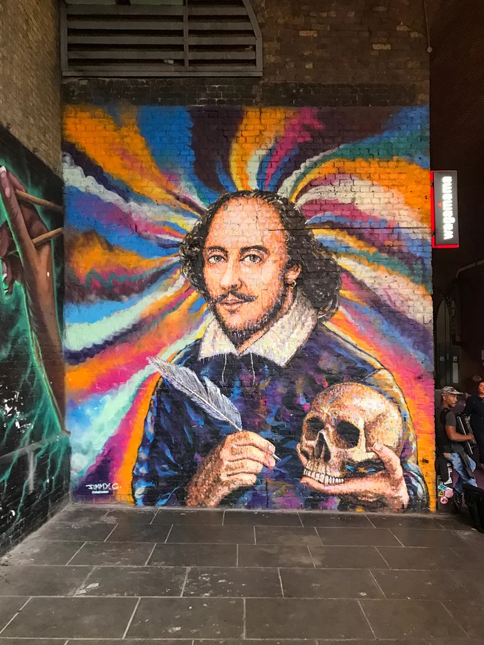 A bit of Shakespeare - My, London, Mobile photography, Graffiti, William Shakespeare, Street art