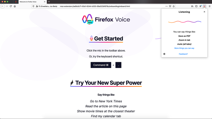 Mozilla     Firefox Voice Mozilla, Firefox, The voice