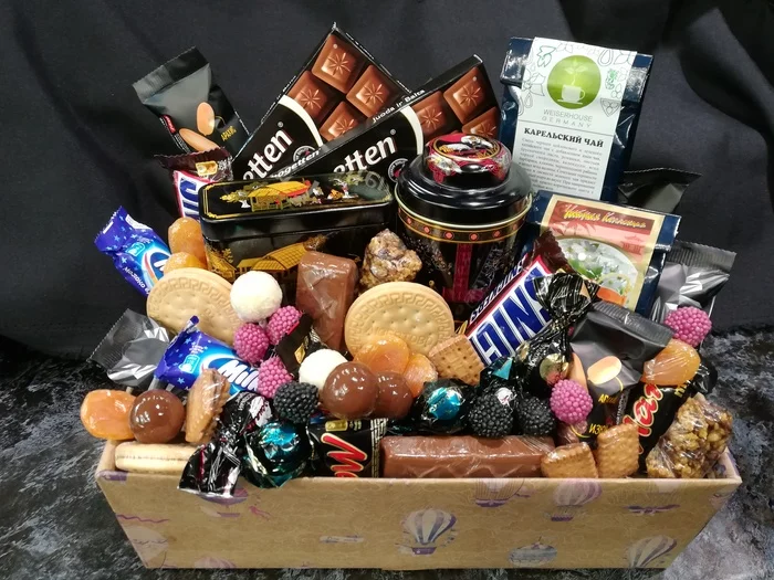 A bouquet of sweets or a box for a sweet tooth - My, Needlework, Creation, Sweets, Needlemen, Longpost