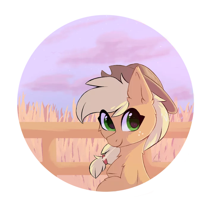 AppleJack - My Little Pony, PonyArt, Applejack, Glazirka