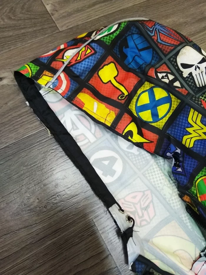 Snowsuit with superheroes for son - Longpost, Needlework with process, Overalls, Sewing, Handmade, My