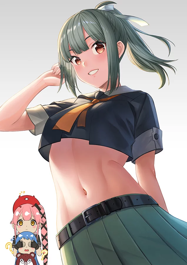 Yuubari Kai Ni - Kantai collection, Yuubari, Anime, Anime art, Stomach