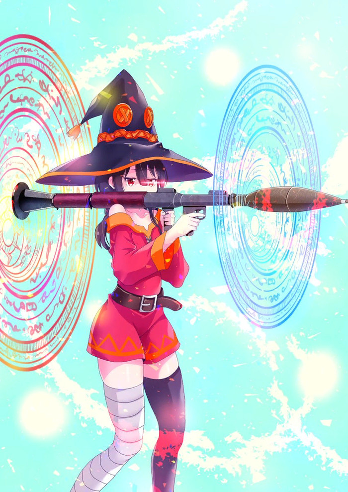 Magic missile Konosuba, Megumin, Anime Art, 