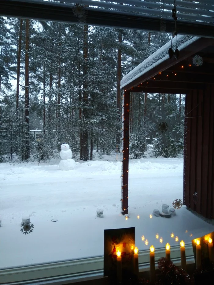 January 2019 vs 2020 - My, Winter, Snow, 2019, 2020, Finland, Mobile photography, Longpost