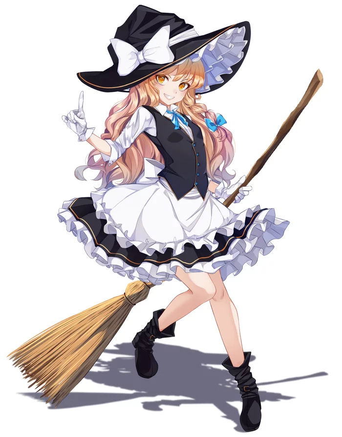 Kirisame Marisa - Touhou, Kirisame marisa, Anime art, Anime, Not anime, Paburisiyasu