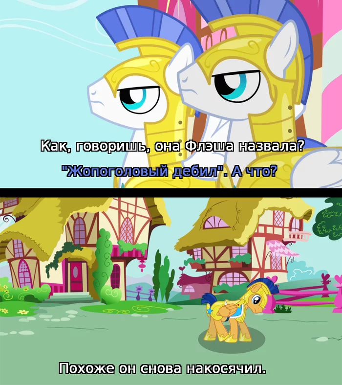 Magic ponies should not be angered - My little pony, Royal guard, Flash Sentry