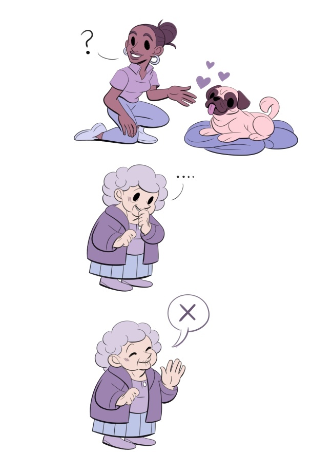 Amazing couple - Comics, Dog, Old lady, friendship, Longpost