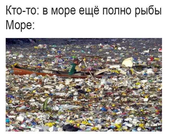 Well, in theory there is fish there somewhere too) - My, Memes, Pollution, Ecology, Garbage