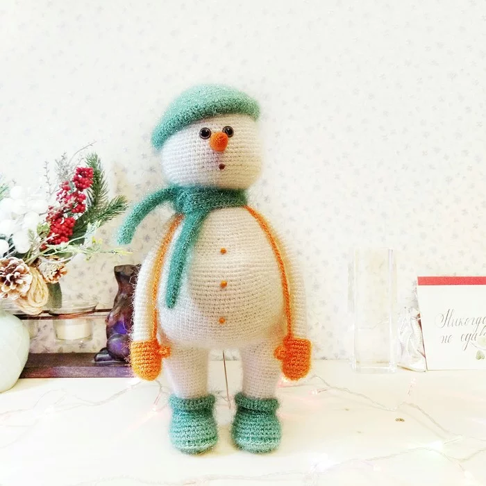 Snowman Hippolyte - With your own hands, Knitting, Crochet, Toys, Needlework without process, Longpost