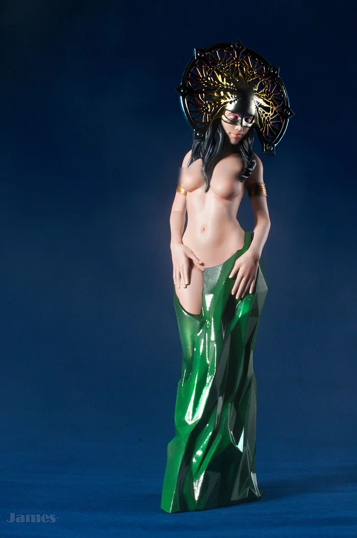 Oread - mountain nymph - My, Echo, Figurines, 3D печать, Photopolymer printing, Miniature, Mythology, Longpost