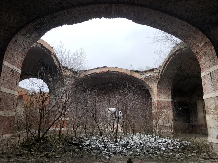 When you can see the sky through the roof - My, The photo, Ruin, Winter